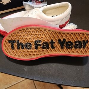 Kids White and Red Sneakers